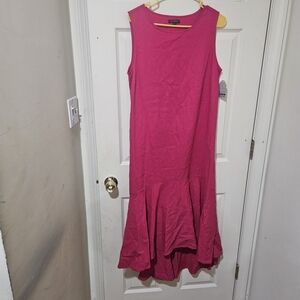 Cynthia Rowley  Linen Blend Hi-Low Blue Maxi Dress NWOT! Sleeveless M